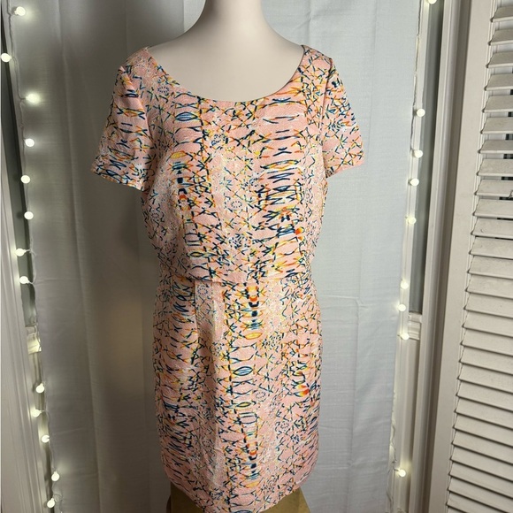 Cooper & Ella Pink and Blue Sheath Mini Dress - Picture 9 of 9